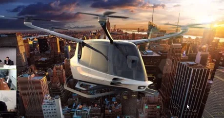 Alakai hydrogen-powered eVTOL aircraft showing cockpit and multi-rotor airframe
