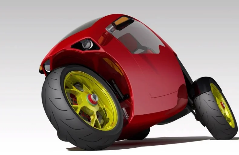 Step 1: CTx clean-sheet 36-inch-wide tilting three-wheel concept render