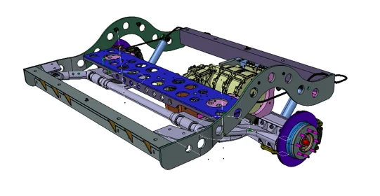 E-Drive Conversion electric drivetrain and chassis render