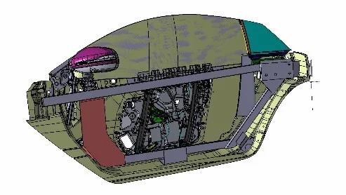 B-surface door and structural hardware CAD for the WILL.I.AMG rear-hinged door conversion